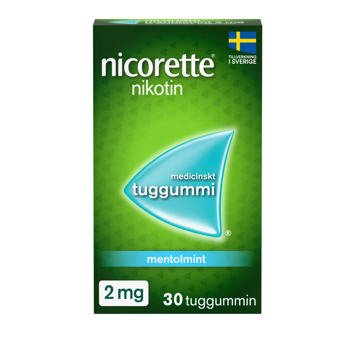 Nicorette Mentolmint medicinskt tuggummi 2 mg 30 st Nicorette
