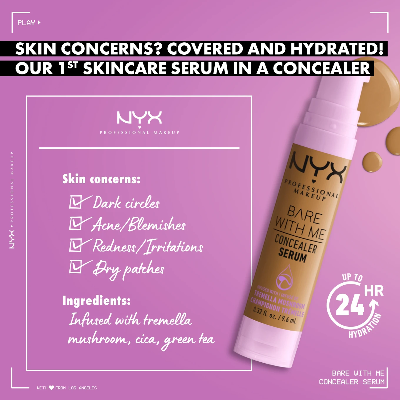 NYX Professional Makeup Bare With Me Concealer Serum 9,6 ml 03 Vanilla NYX Professional Makeup