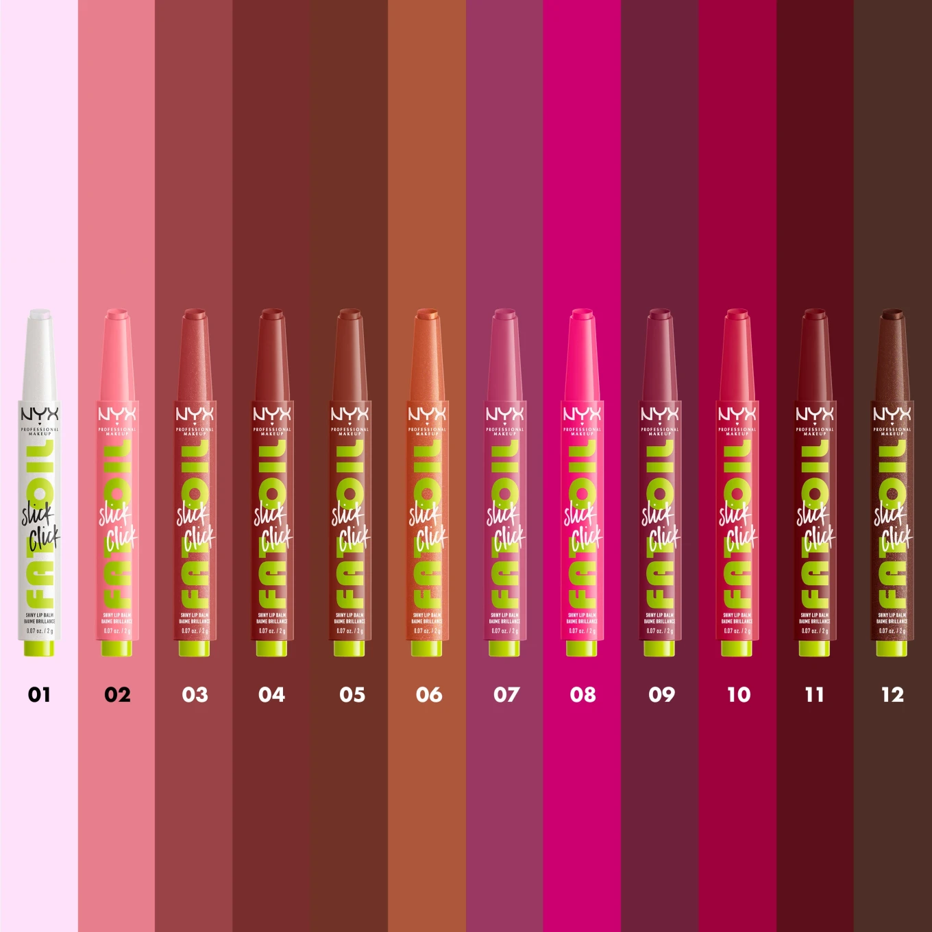 NYX Professional Makeup Fat Oil Slick Click Lip Balm 2,3 ml 01 Main Character NYX Professional Makeup
