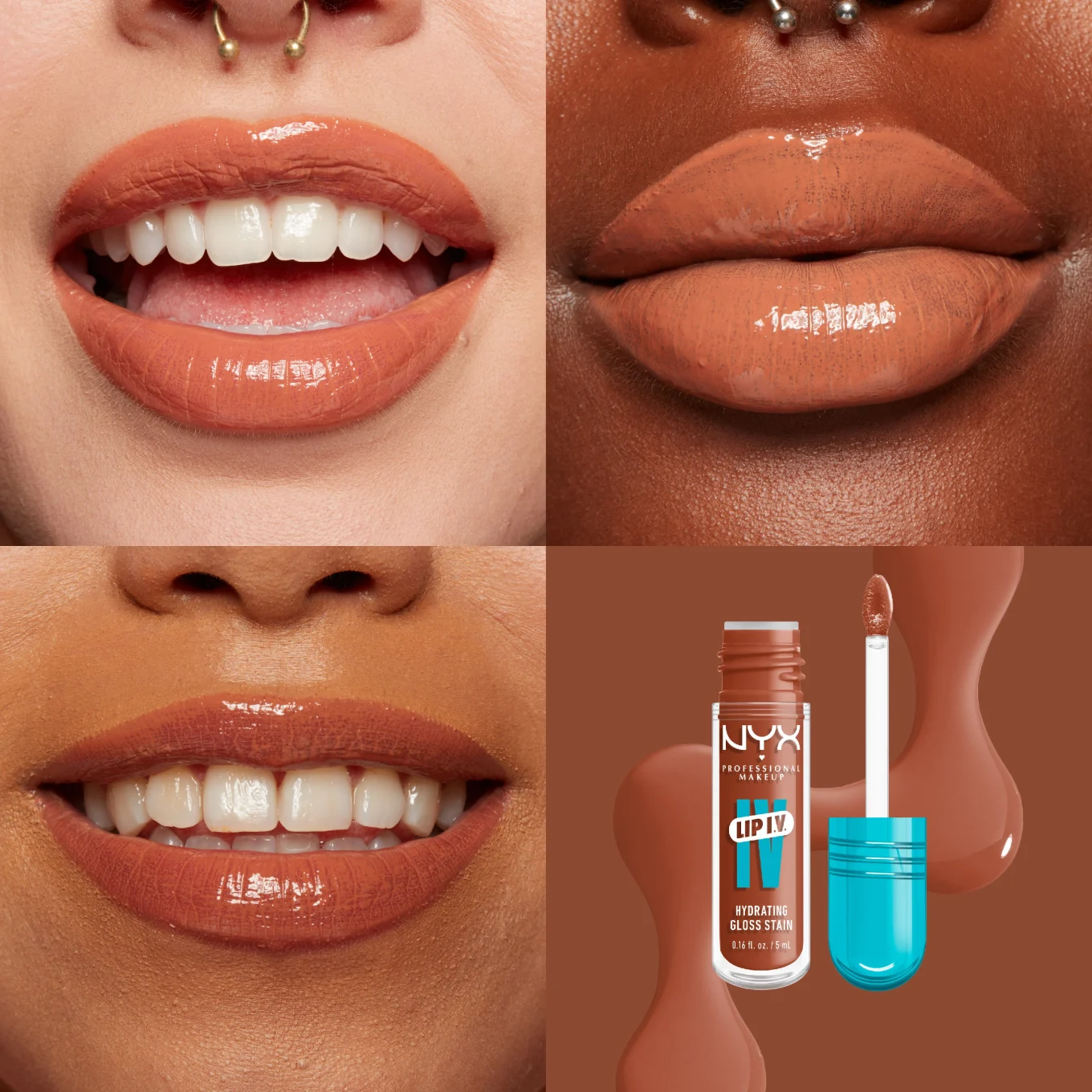 NYX Professional Makeup Lip I.V. Lip Gloss 5 ml 01 Caramel Drip NYX Professional Makeup