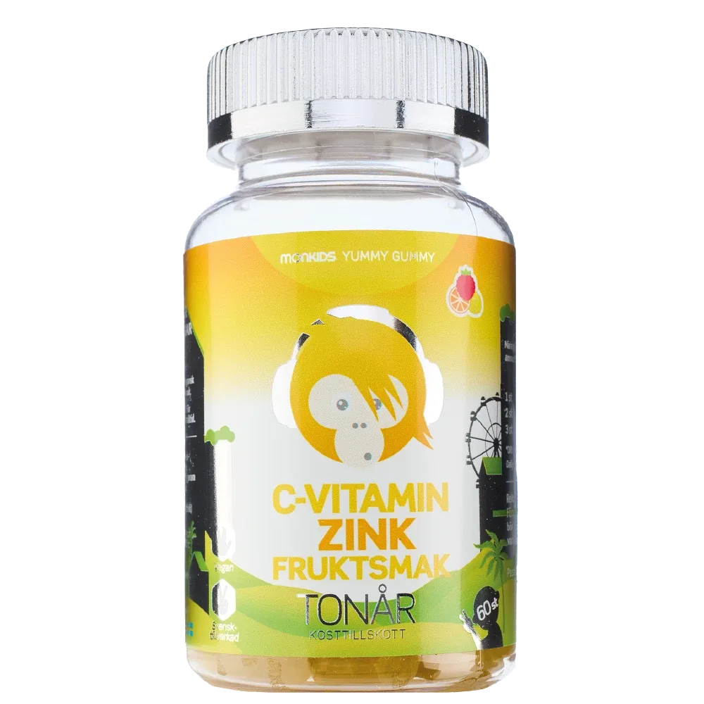 Monkids C-vitamin+Zink Fruktsmak Tonår Tuggtablett 60 st Monkids
