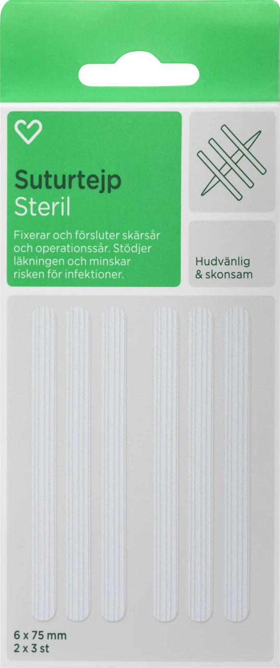 Hjärtats Suturtejp 6st Hjärtats