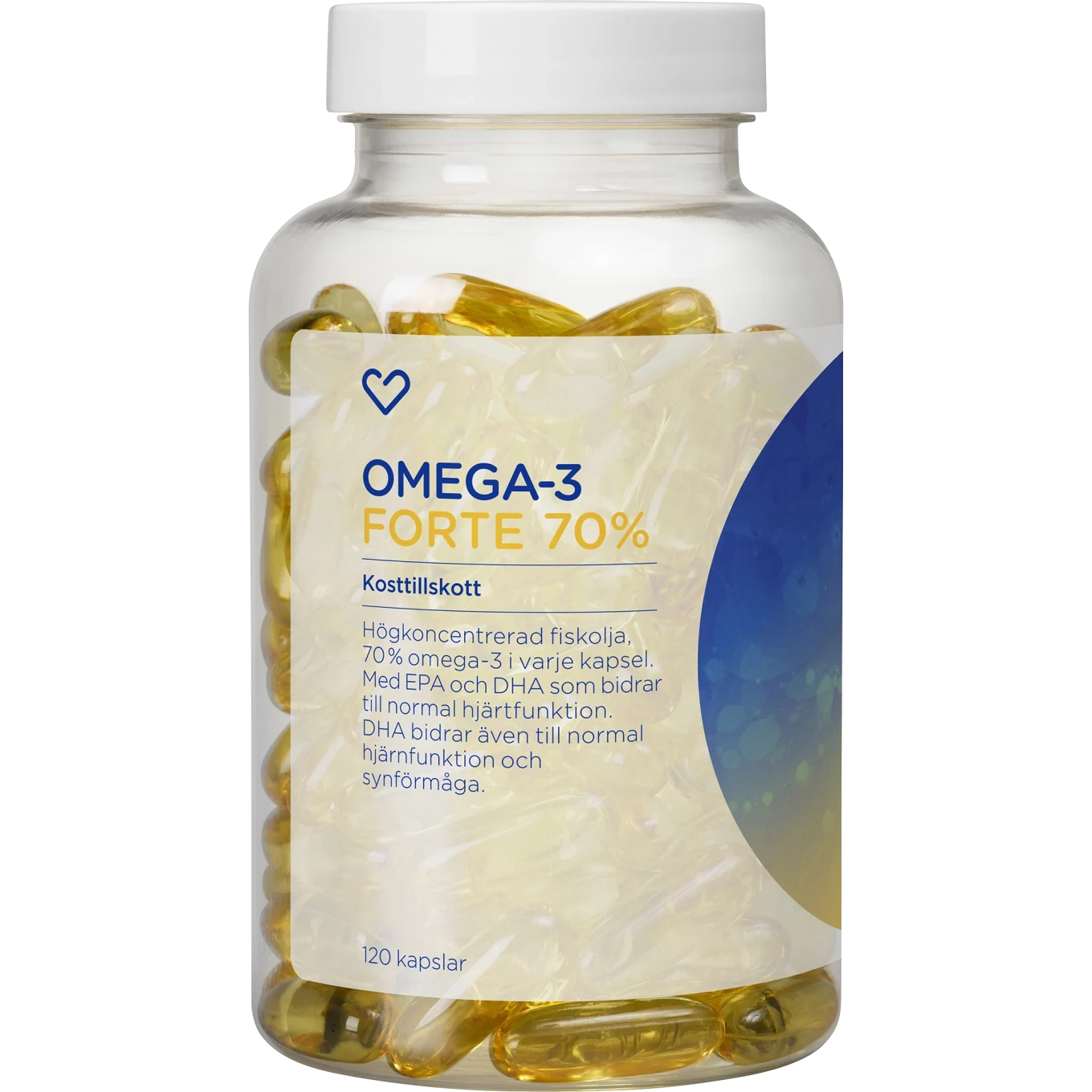 Hjärtats Omega-3 Forte Kapsel 120st Hjärtats
