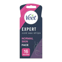 Veet Expert Cold Wax Strips Normal Skin Face 16 pcs