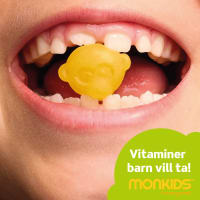 Monkids Multivitamin Barn Apelsin 60 st