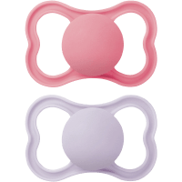 MAM Air Napp Silicone 6-16 mån 2-pack Rosa