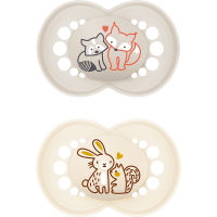 MAM Original Napp 6-16 mån Silk 2-pack Neutral