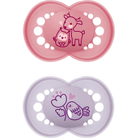 MAM Original Napp 6-16 mån Latex 2-pack Rosa