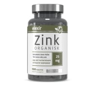 Elexir Organisk Zink 25 mg 100 tabletter