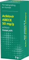 Aciklovir ABECE Kutant stift 50 mg/g 3 g