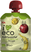 ICA I Love Eco Fruktsmoothie Äpple Banan Aprikos 90 g