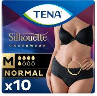 TENA Silhouette Normal Noir Medium 10 st