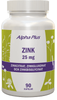 Alpha Plus Zink 25 mg 90 kapslar