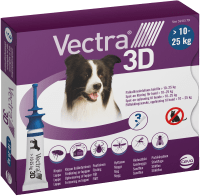 Vectra 3D för hund 10-25 kg Spot-on lösning Pipett, 3st (3x3,6ml)