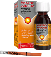 Nurofen Jordgubb Oral suspension 40mg/ml Plastflaska, 100 ml med doseringsspruta