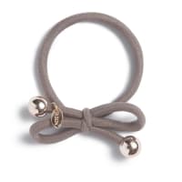 Ia Bon Hair Tie Gold Bead hårsnodd Taupe