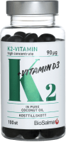 BioSalma K2 90 µg + D3-vitamin 25 µg 100 st kapslar