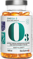 BioSalma Miljömärkt Omega-3 pure and natural 160 kapslar