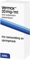 Vermox Oral suspension 20mg/ml behandling mot springmask Flaska 30ml