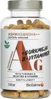 BioSalma Ashwagandha + Gurkmeja, B-vitaminer 120 kapslar
