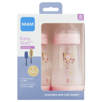 MAM Easy Start Anti-Colic 0+ mån 260 ml 2-pack Rosa