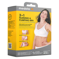 Medela 3-i-1 Amnings- och Pumpnings-BH Vit S
