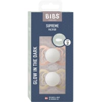 BIBS Supreme Silicone Blush Glow/Vanilla Glow 2-pack Size 2