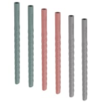 Everyday Baby Silikonsugrör Quiet Grey/Nature Red/Harmony Green 6-pack