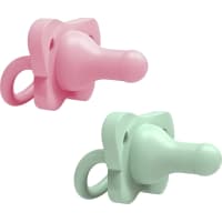 Dr Brown's HappyPaci Silicone Soother 0-6m Rosa/Grön 2-pack