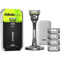 Gillette Labs Rakhyvel Exfoliating Bar&Ställ&Resefodral&5st Rakblad