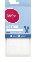 Mabs Cotton Knee White 1 par XXL