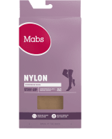 Mabs Nylon Stay Up Tan 1 par M