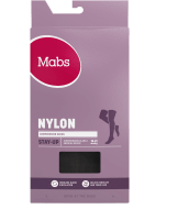 Mabs Nylon Stay Up Black 1 par M