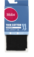 Mabs Thin Cotton Knee Black 1 par M