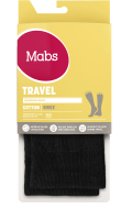 Mabs Travel Cotton Knee Black 1 par S