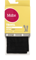 Mabs Travel Cotton Knee Black 1 par XL
