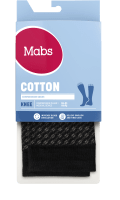 Mabs Cotton Knee Black/Grey 1 par XL