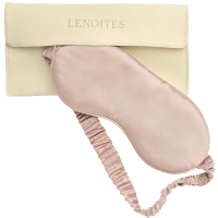 Lenoites Mulberry Sleep Mask with Pouch Pink