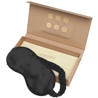 Lenoites Mulberry Sleep Mask with Pouch Black