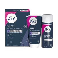 Veet Expert Hair Removal Cream Kit All Skin Types Full Bikini 2x50 ml