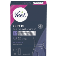 Veet Expert Hair Removal Cream Kit All Skin Types Full Bikini 2x50 ml