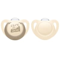 NUK for Nature Napp Silikon Creme 2-pack 18-36 mån