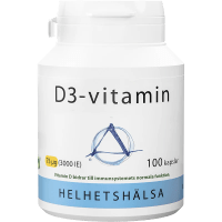 Helhetshälsa D3-vitamin, 75 µg, 3000 IE 100 kapslar