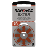 Rayovac Extra Hörapparatsbatterier 312 Brun 8st