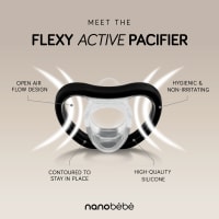 Nanobébé Active Flexy Napp Silikon 4 st Rosa/vit