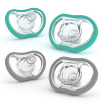 Nanobébé Active Flexy Napp Silikon 4 st Turkos/grå