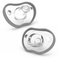 Nanobébé Flexy Napp Silikon 3 mån+ 2-pack Grå