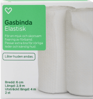Hjärtats Gasbinda Elastisk 6cm x 4m 2st