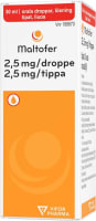 Maltofer Orala droppar, lösning 2,5mg/droppe, 30ml