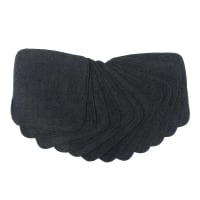 MuslinZ Bamboo Cotton Terry Wipes black 12-pack